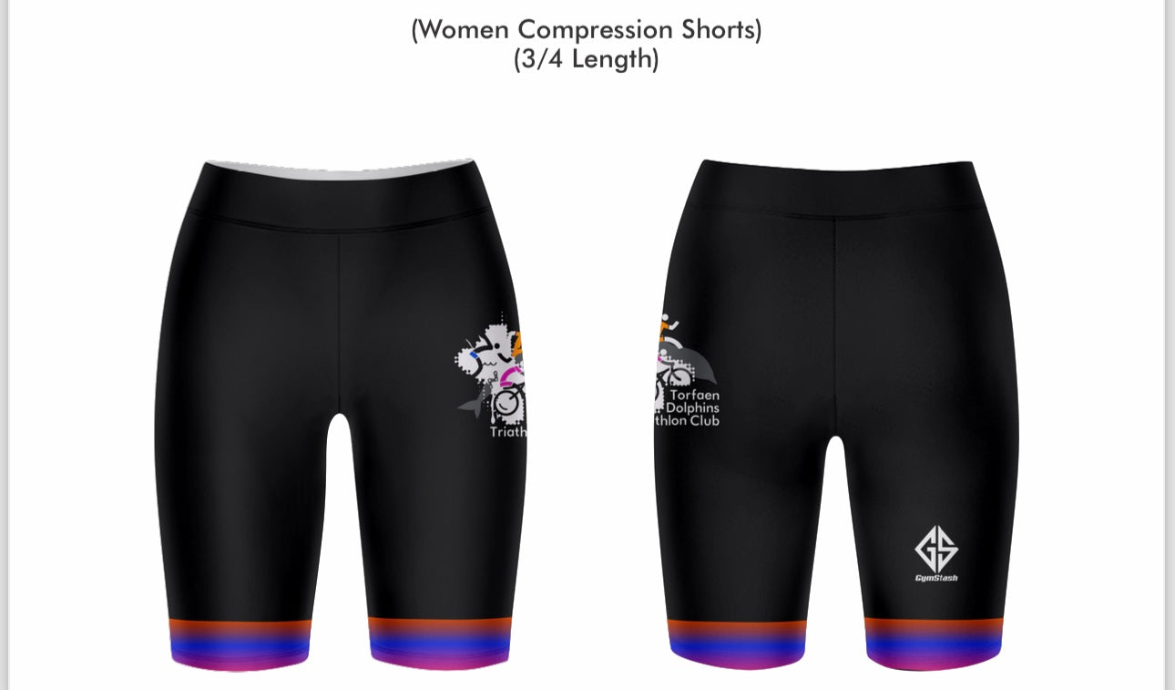 Torfaen Club sublimated Compression Shorts Long