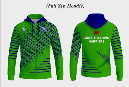 Harriers Club sublimated Polycotton Hoodie - Unisex Fit