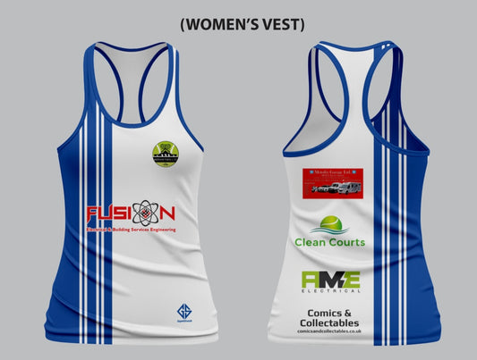 Merthyr Club White Vest Ladies