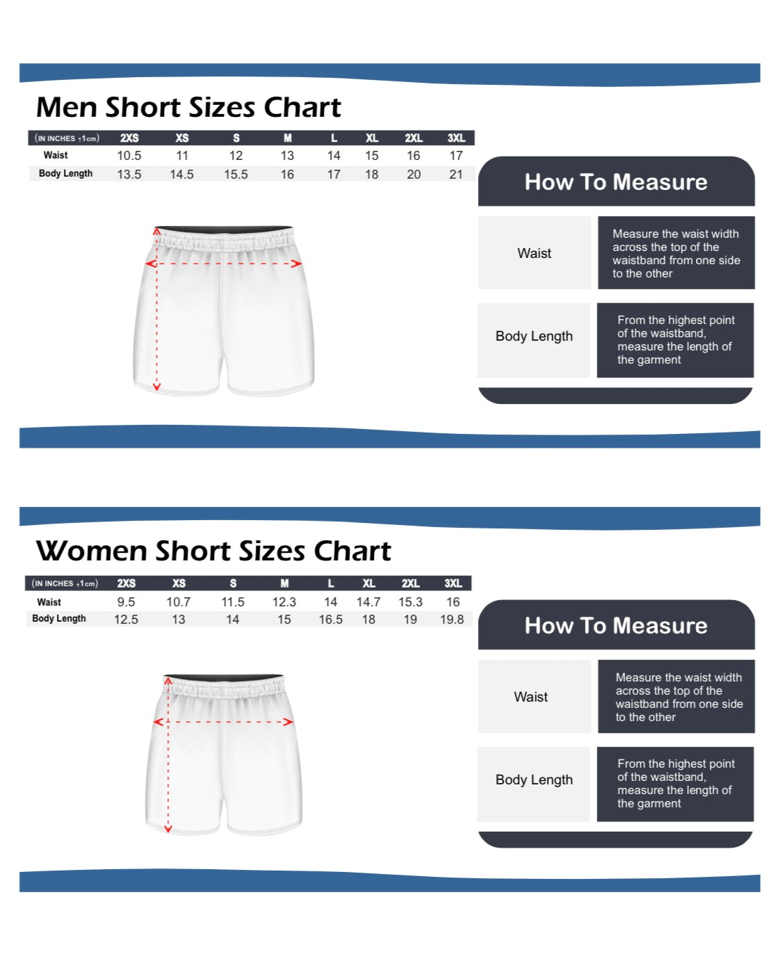 Female Netball Playing shorts (only)